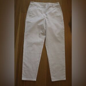 Eileen Fisher White Organic Cotton Blend Pants